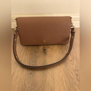 Tory Burch Tan Leather Shoulder Bag
